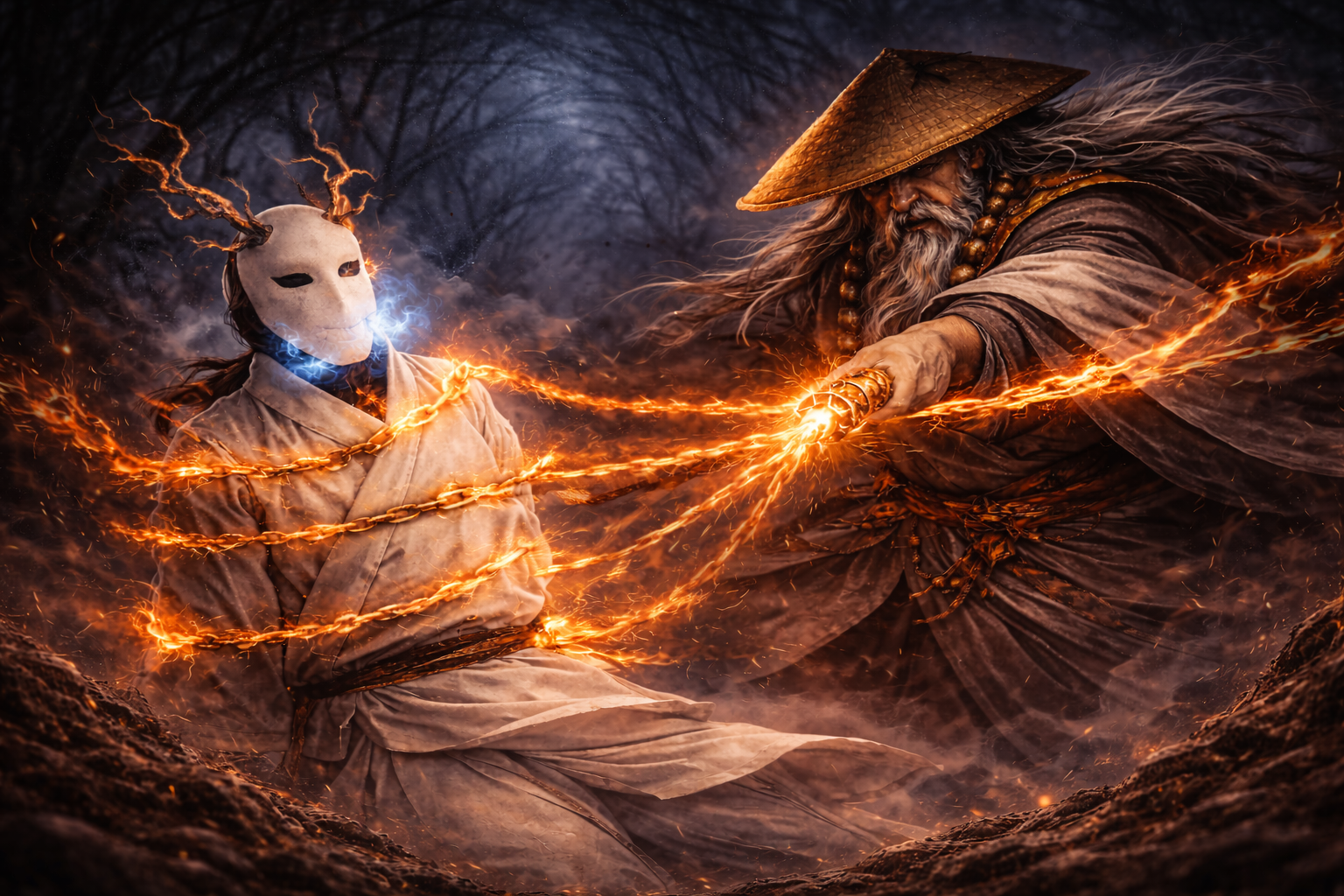 戒法術を唱える法師